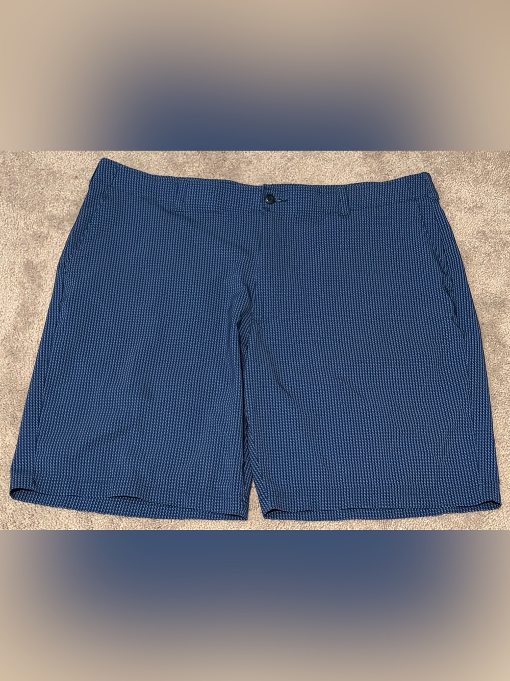 Ben Hogan Men’s Blue Micro Check Golf Shorts Size 42x9.5 Big And Tall